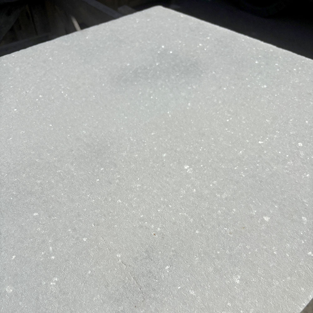 Cristallo Bianco Marble 600x600x30mm Natural Stone Pavers - 1st Quality - glitter - Available at Simon's Seconds