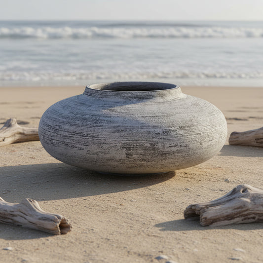 Drift Oval Pot | White