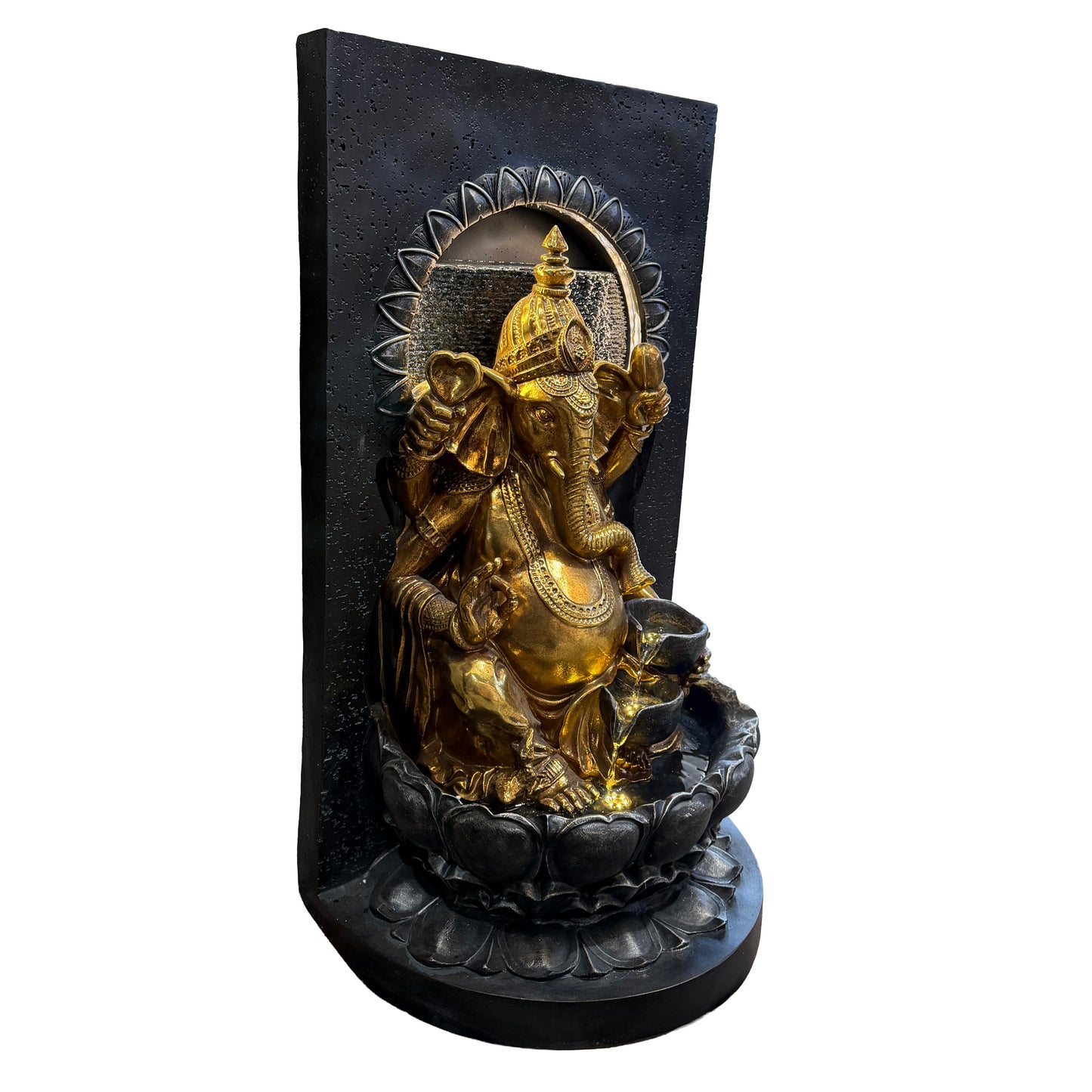 Ganesha Lotus Fountain Water Feature