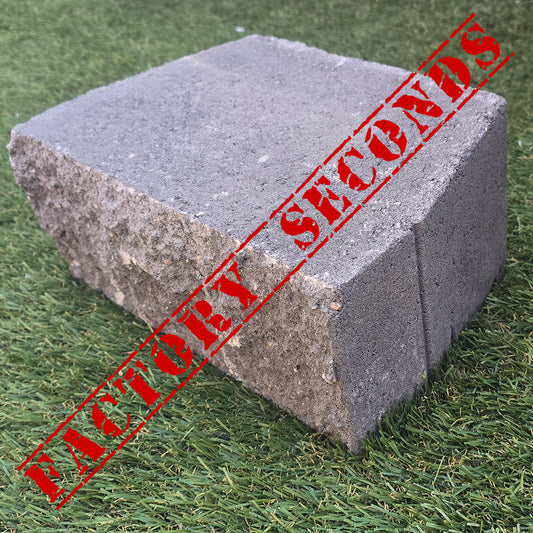 Gardenwall Flushface Retaining Wall Block - Charcoal - Factory Seconds - Available at Simon's Seconds