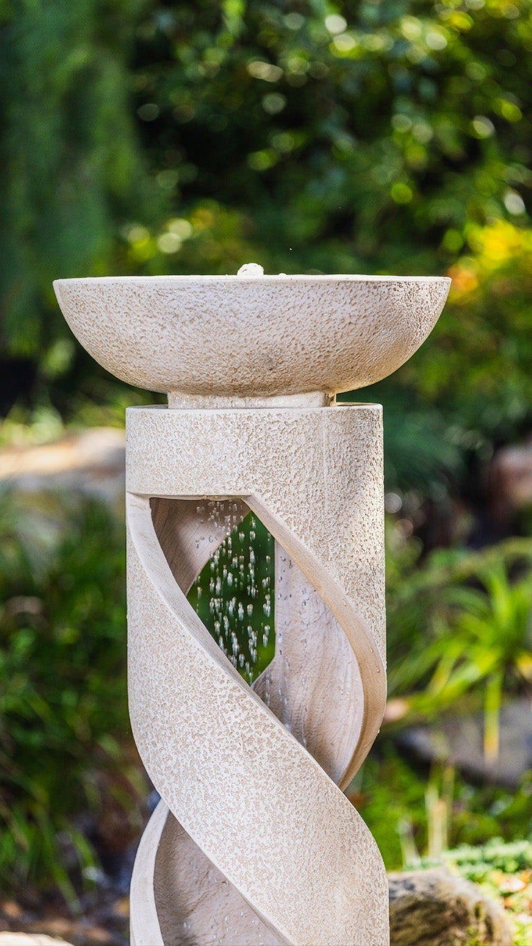 Twirled Bowl - Water Feature | Sandstone