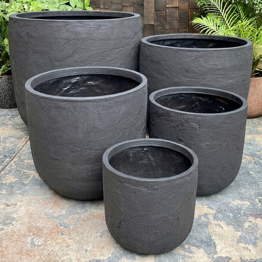 Prague Egg Pot - Grey Pietra