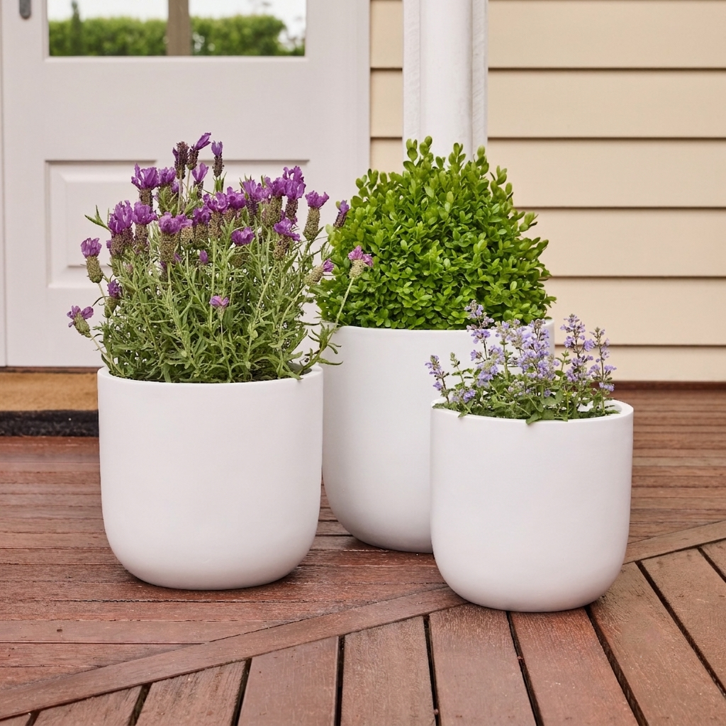 Winter Egg Pot - White