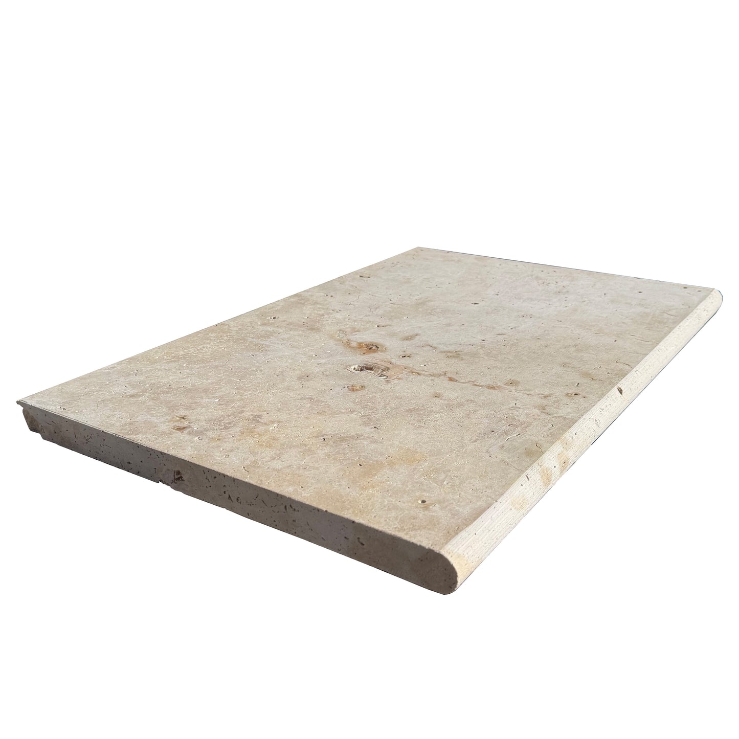 Ivory Travertine 610x406x30mm Tumbled Natural Stone Pavers - 1st Quality - Bullnose & Pencil Edge | SOLD Per Piece
