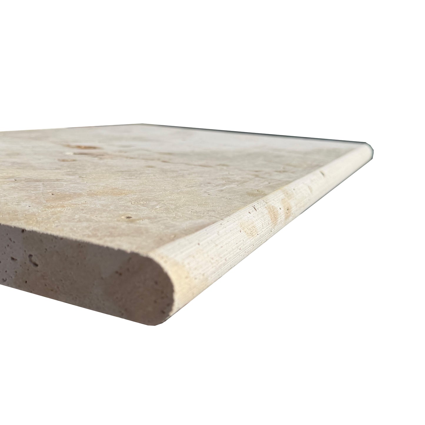Ivory Travertine 610x406x30mm Tumbled Natural Stone Pavers - 1st Quality - Bullnose & Pencil Edge | SOLD Per Piece