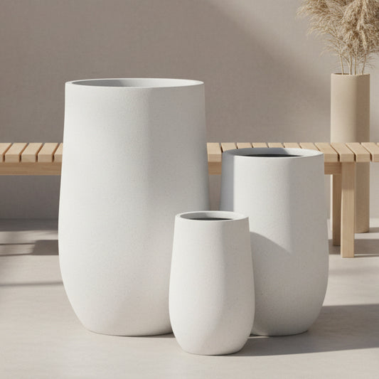 Vellum Tall U Pot White