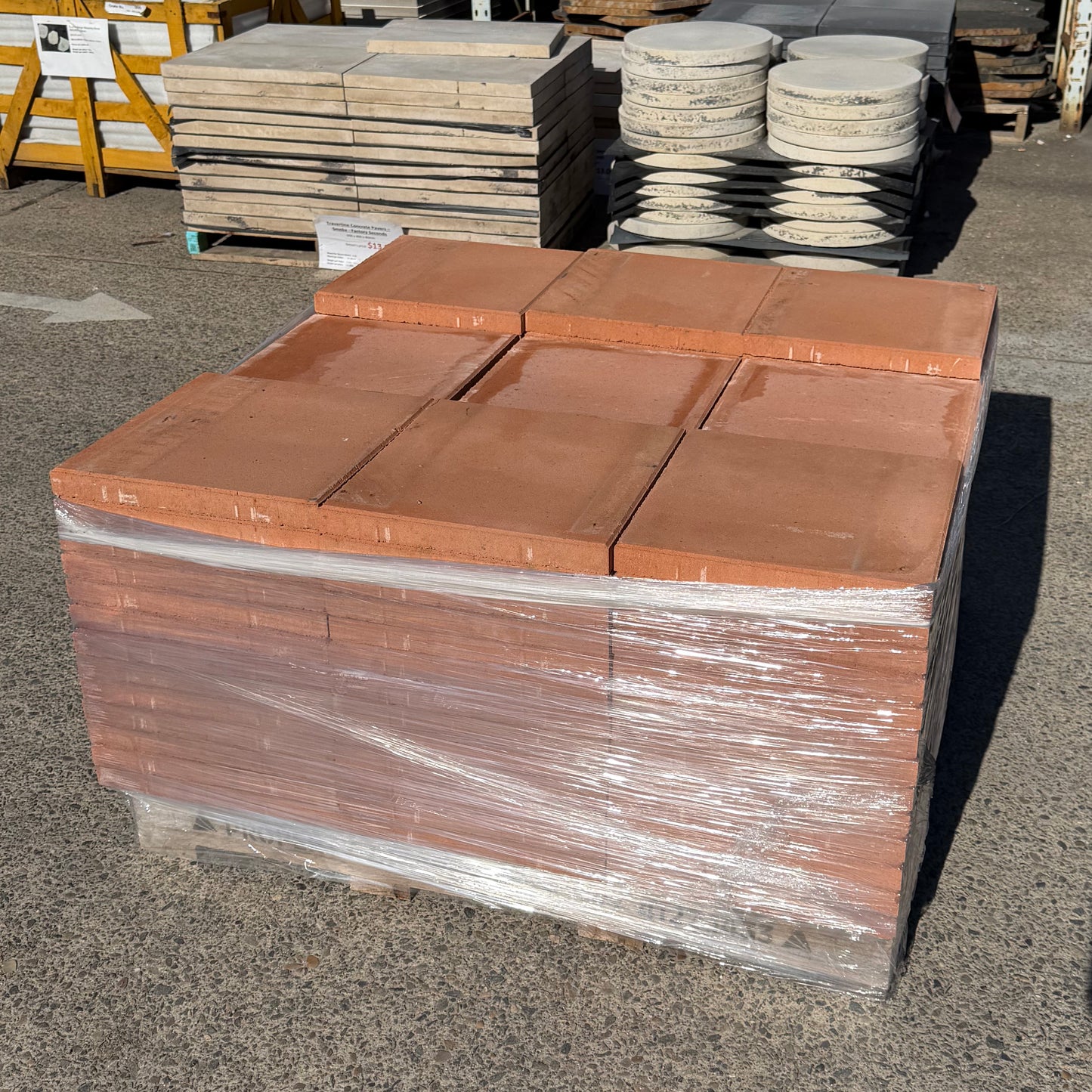Leda Paver - Terracotta Red (Canyon)- 400x400x40mm Concrete Pavers - Factory Seconds
