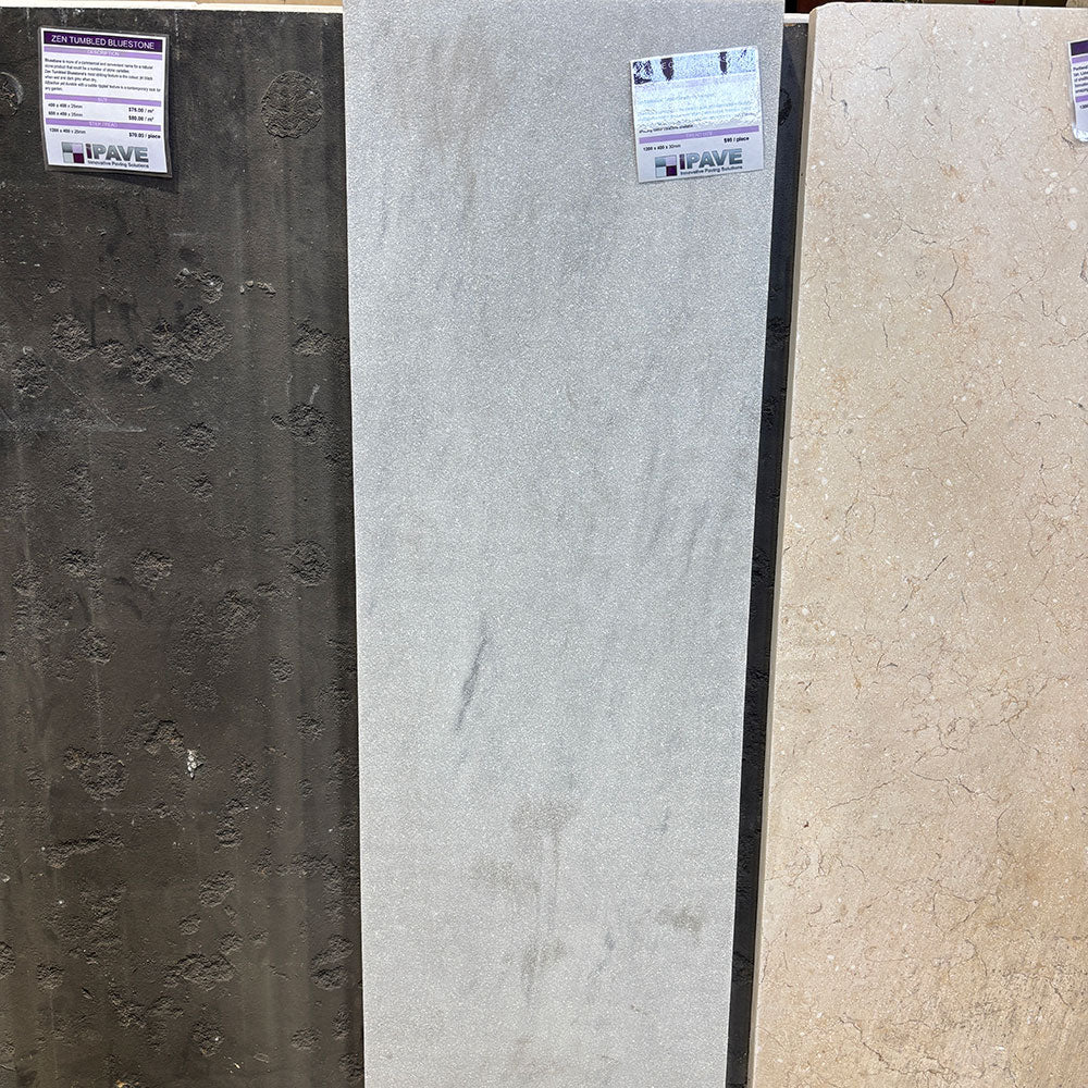 Luce Sandblasted Tumbled Limestone 1200x400x30mm Natural Stone Step Tread - 1st Quality