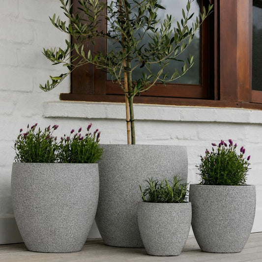 Montague Egg Pot Lava Grey