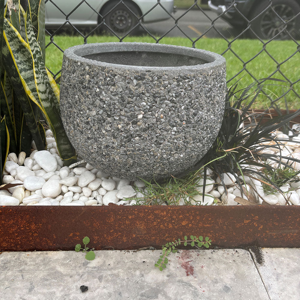 Modstone Mega Belly Pot - Dark Grey Pebble - Garden - Available at Simon's Seconds