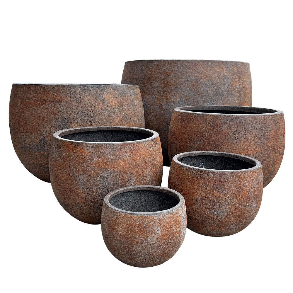 Modstone Mega Belly Pot - Rust - Northcote Pottery - Available at Simon's Seconds