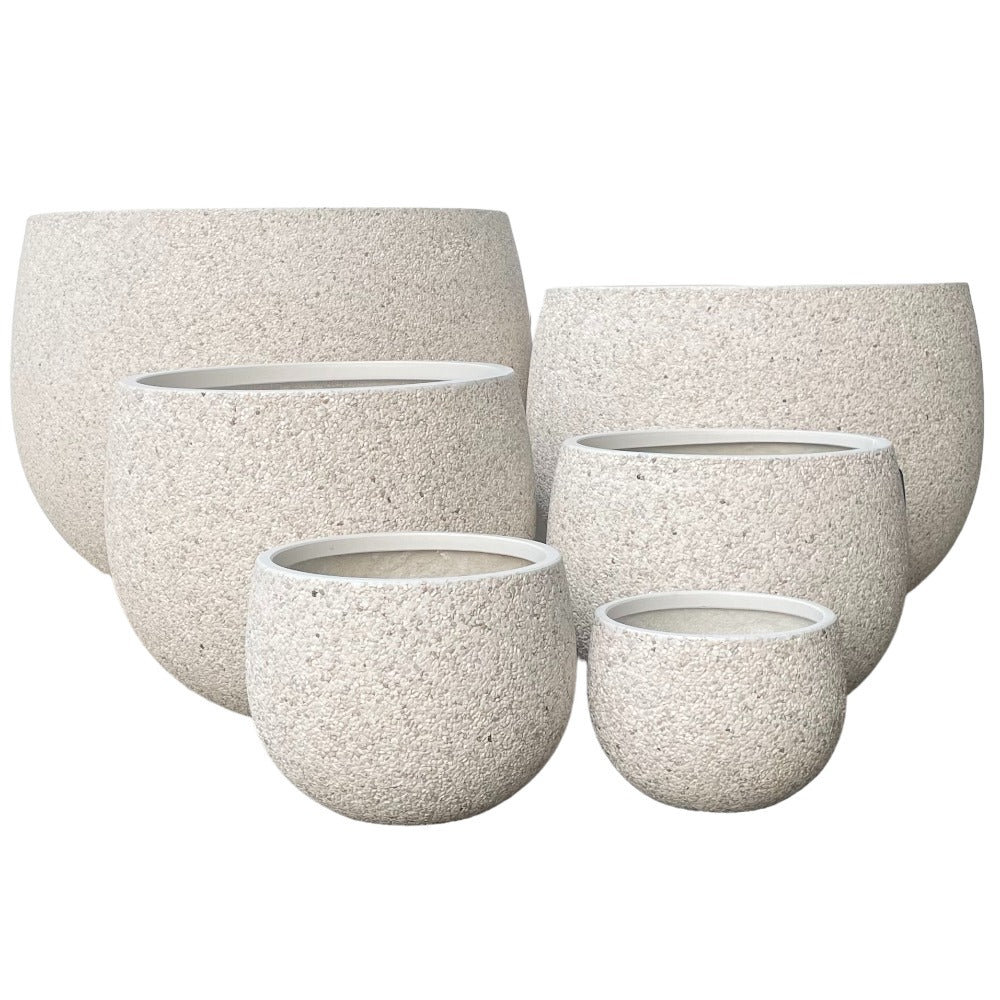 Modstone Mega Belly Pot - White Pebble - Northcote Pottery - Available at Simon's Seconds