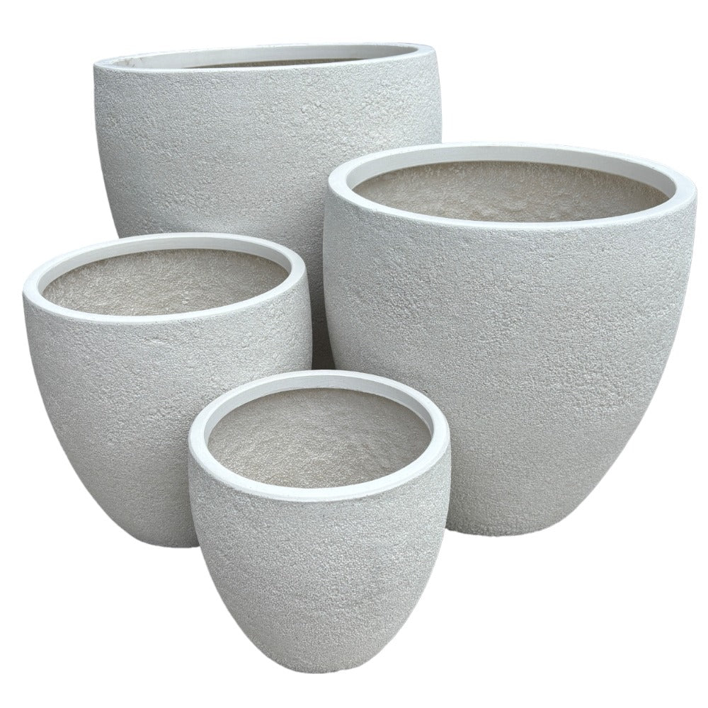 Modstone Montague Egg Pot - White Stone - Available at Simons Seconds
