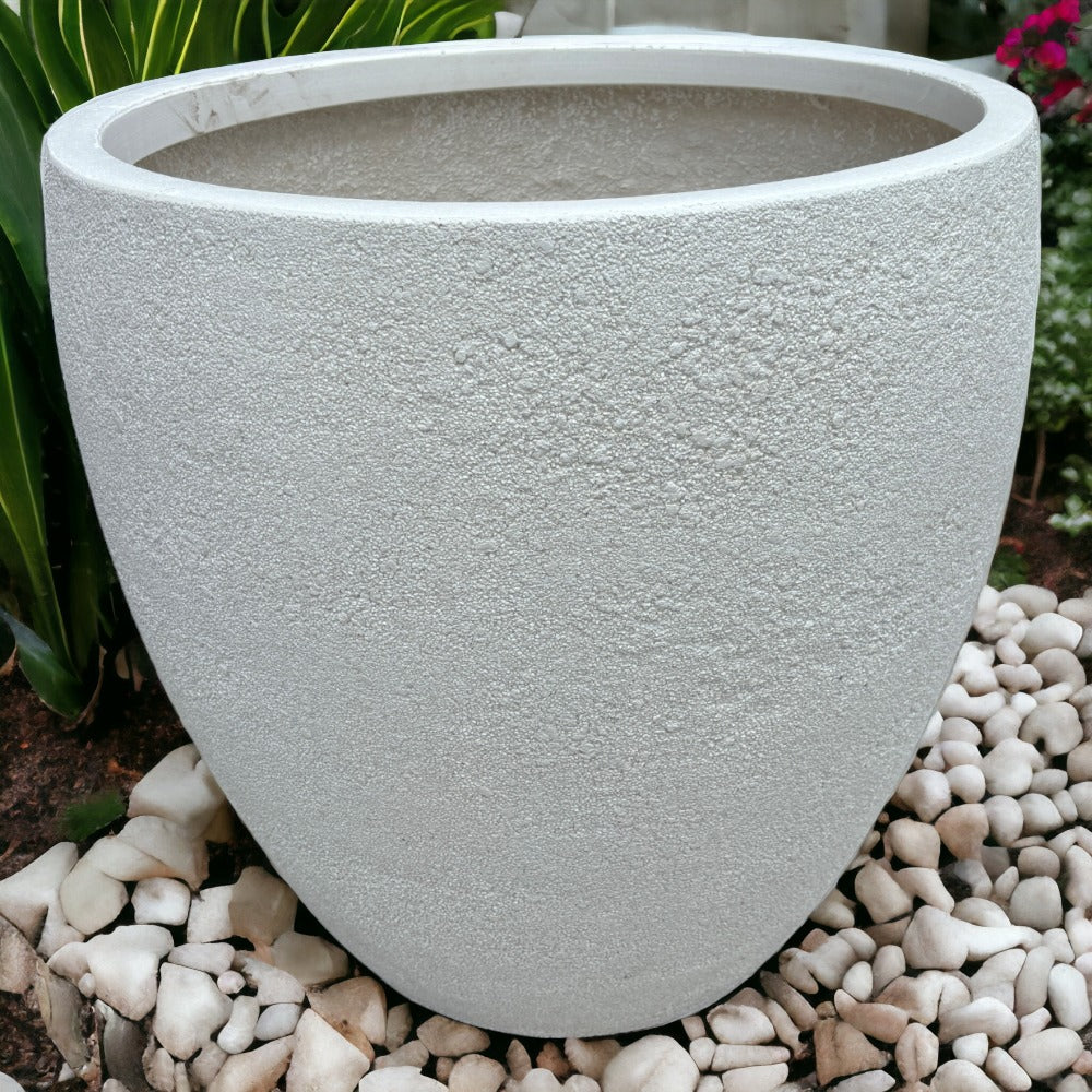 Modstone Montague Egg Pot - White Stone - Garden - Available at Simon's Seconds
