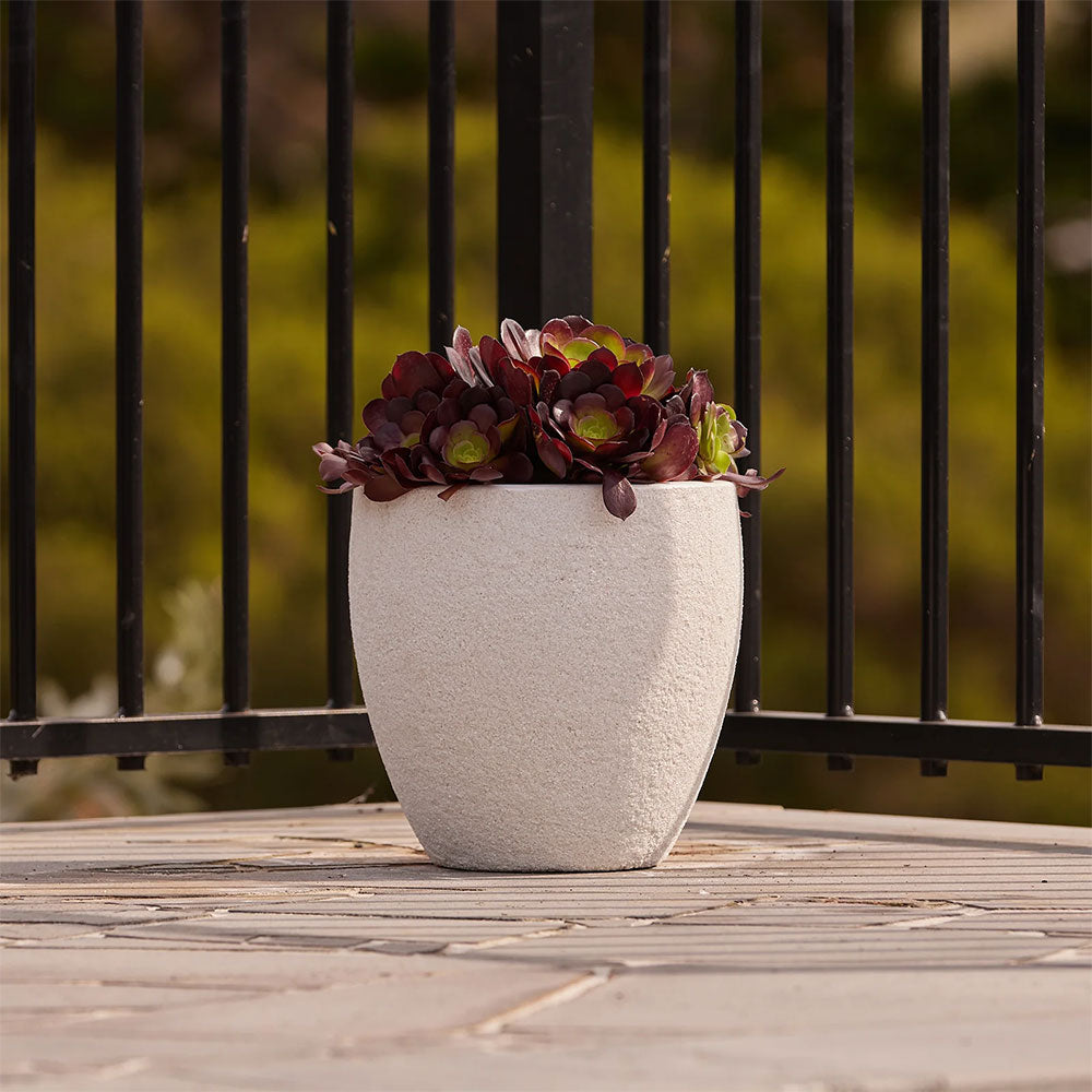Modstone Montague Egg Pot - White Stone - landscaping - Available at Simon's Seconds