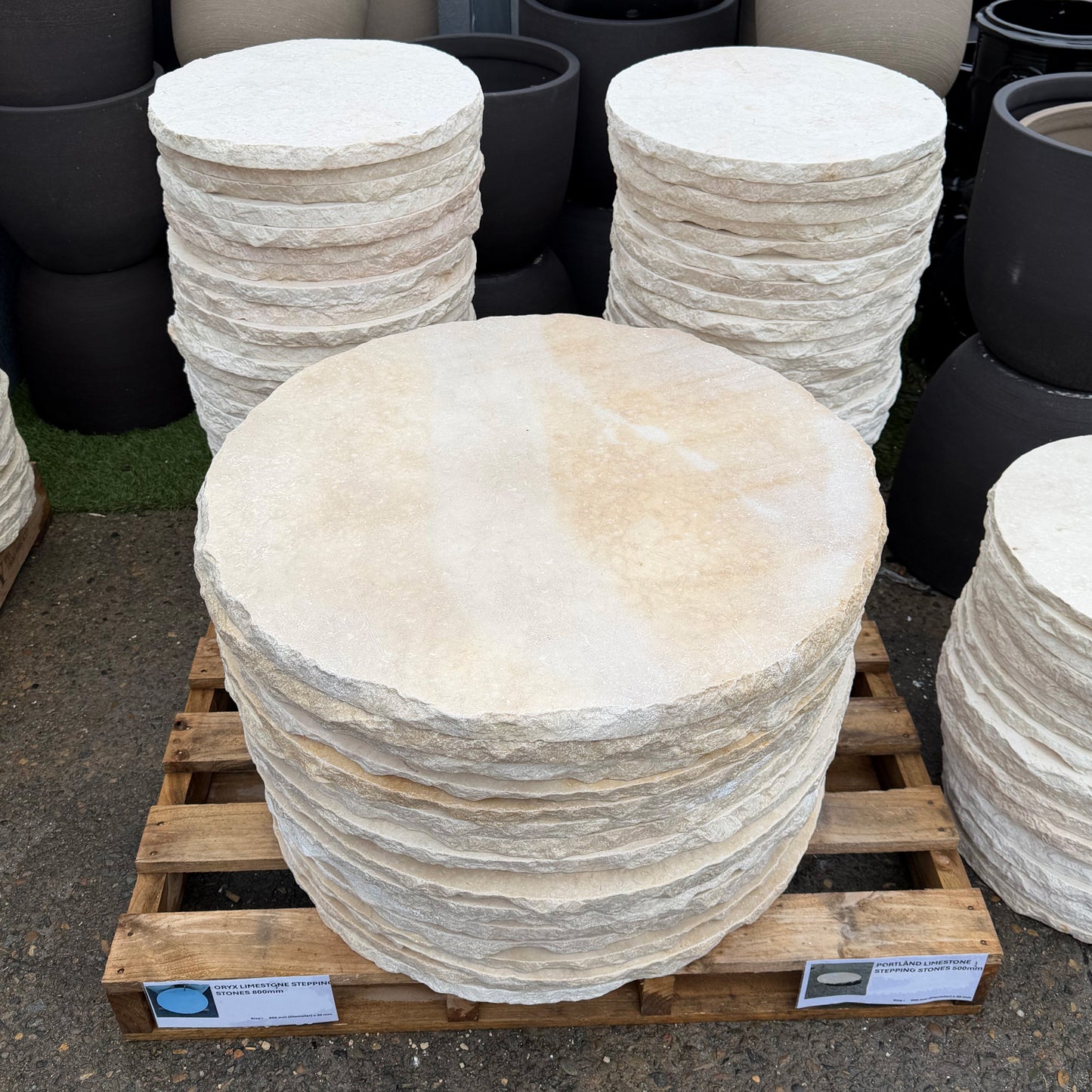 Portland Limestone 800mm Natural Stone Stepping Stones - 1st Quality
