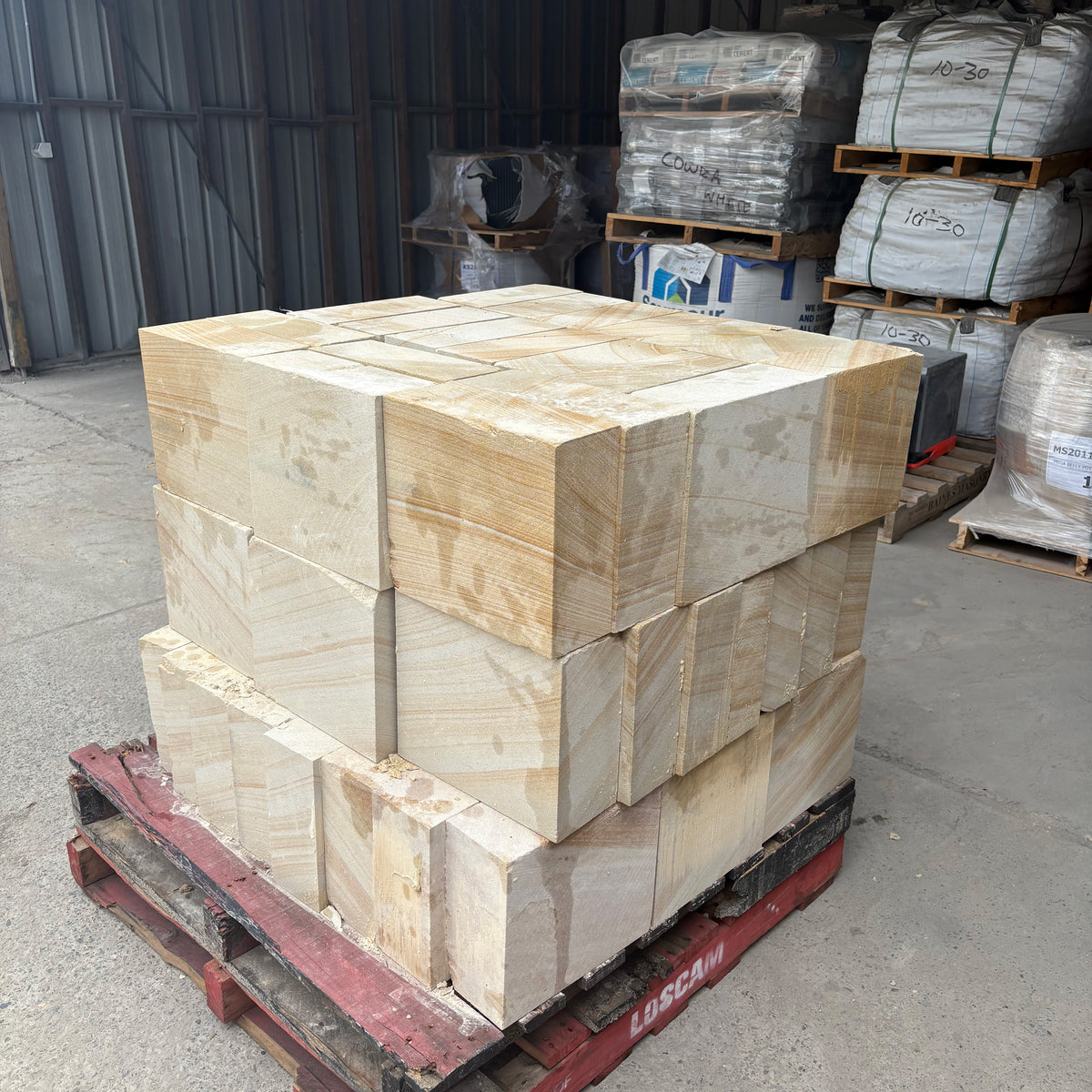 Australian Sandstone Random Sized Sawn Blocks | Sold Per pallet