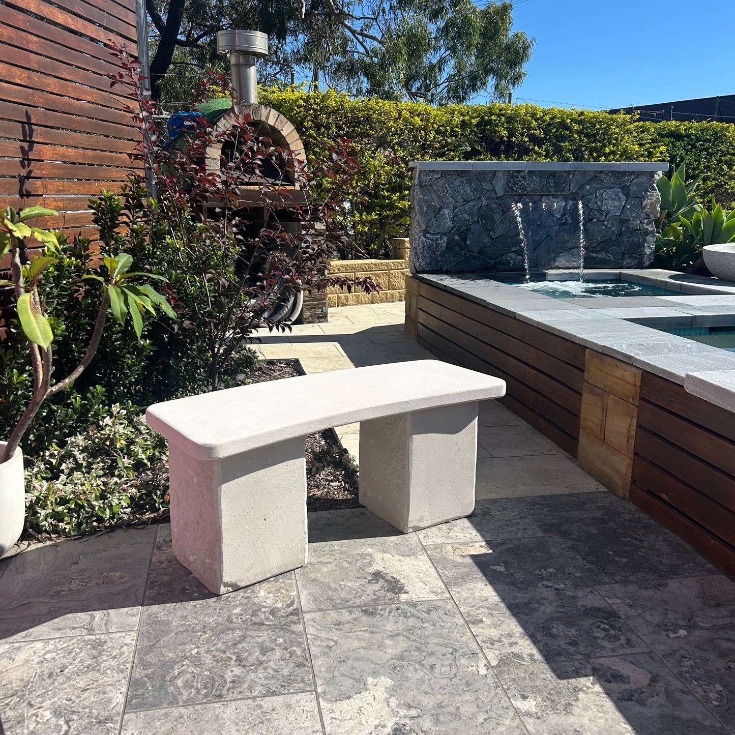 Australian Sandstone Custom Made Curved Bench - 1st Quality