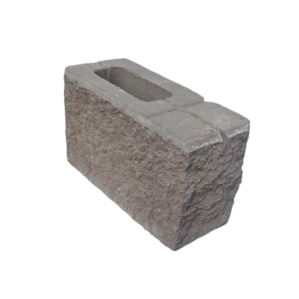 Tasman Dry Stack Full Corner Block LEFT - Bush Rock - 1st Quality - Available at Simons Seconds