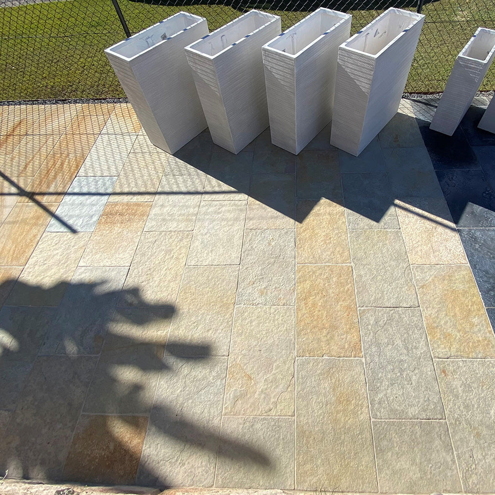 Tuscan Beige Limestone 600x400x25mm Natural Stone Pavers - 1st Quality - Available at Simon's Seconds