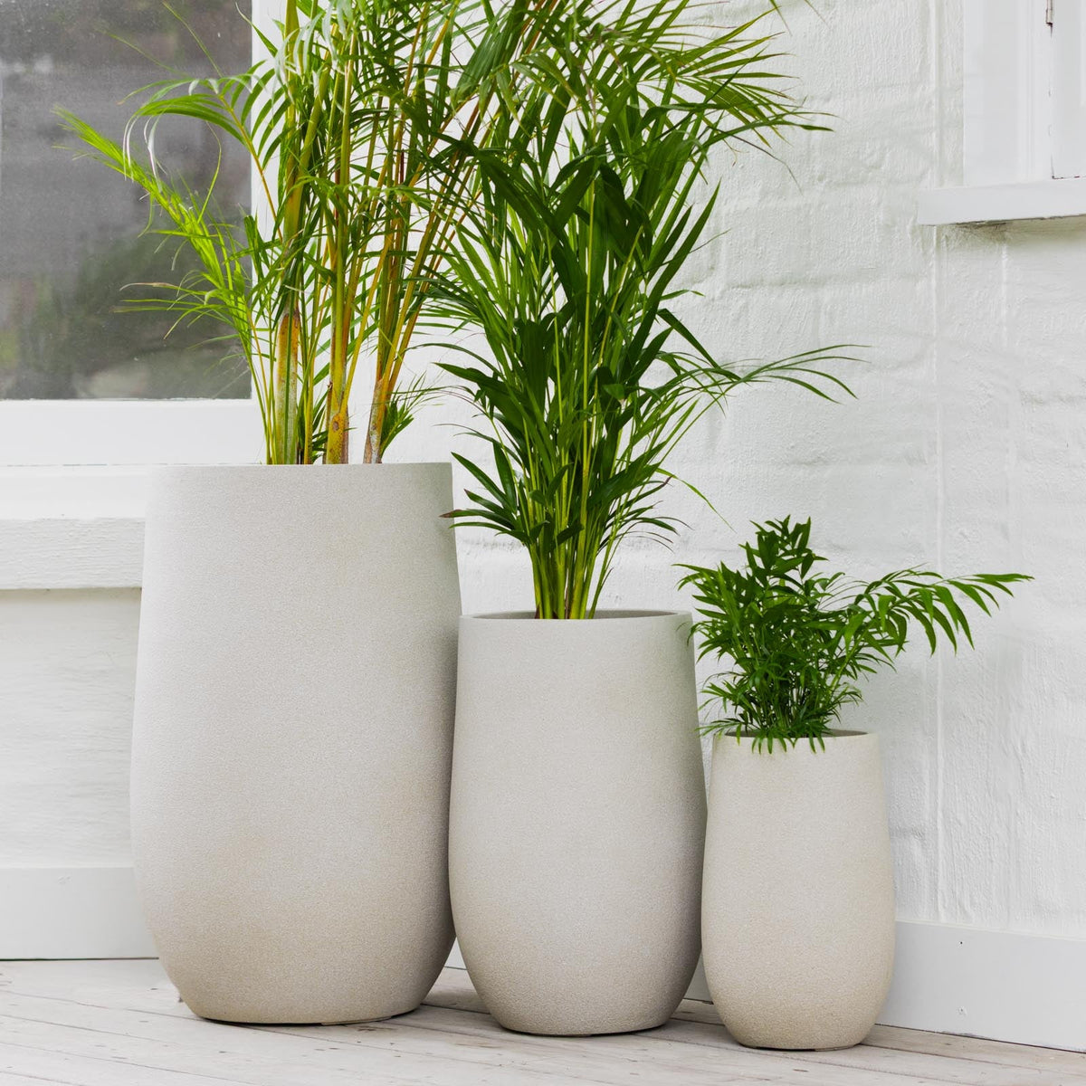 Vellum Tall U Pot Beige