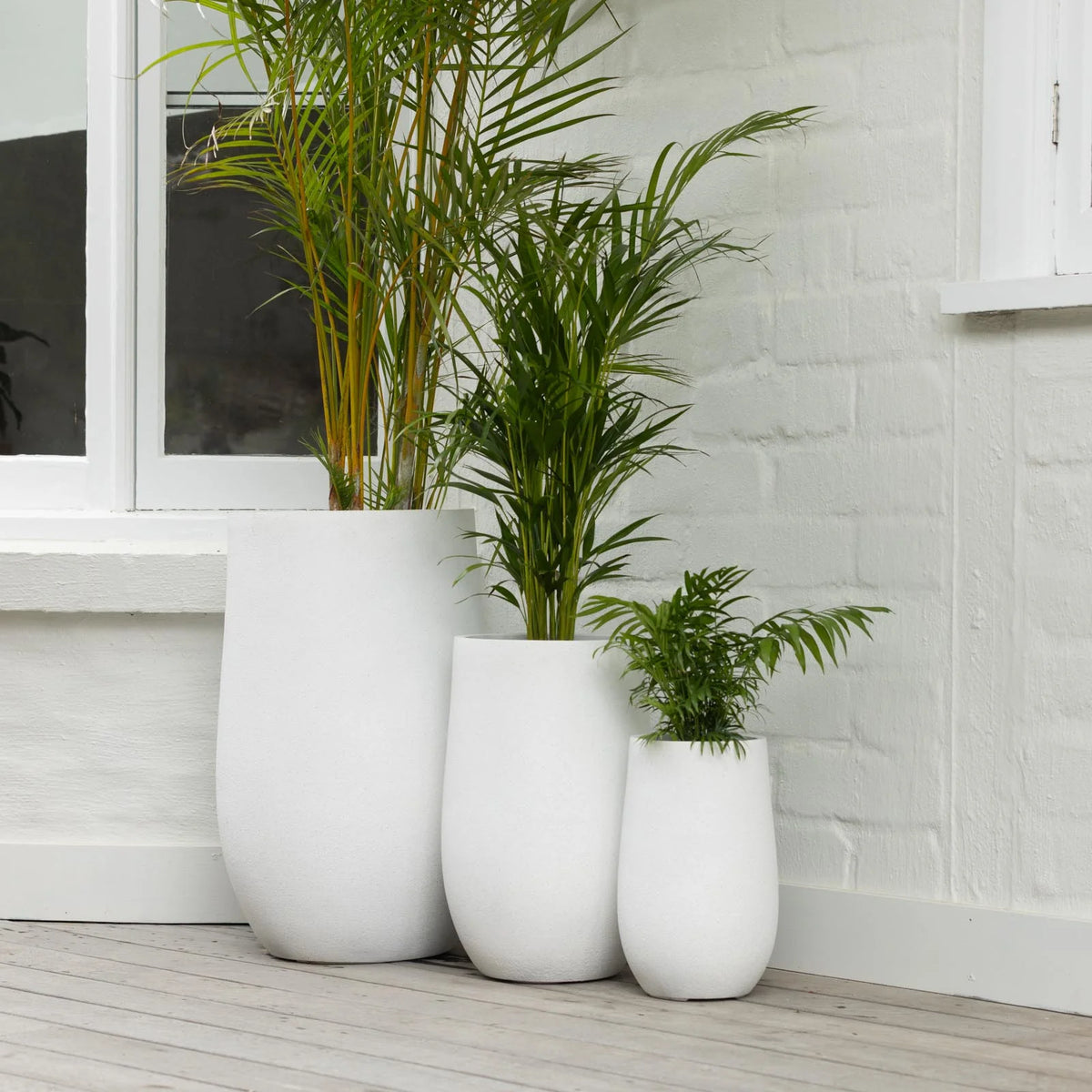 Vellum Tall U Pot White