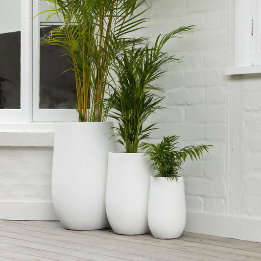 Vellum Tall U Pot White