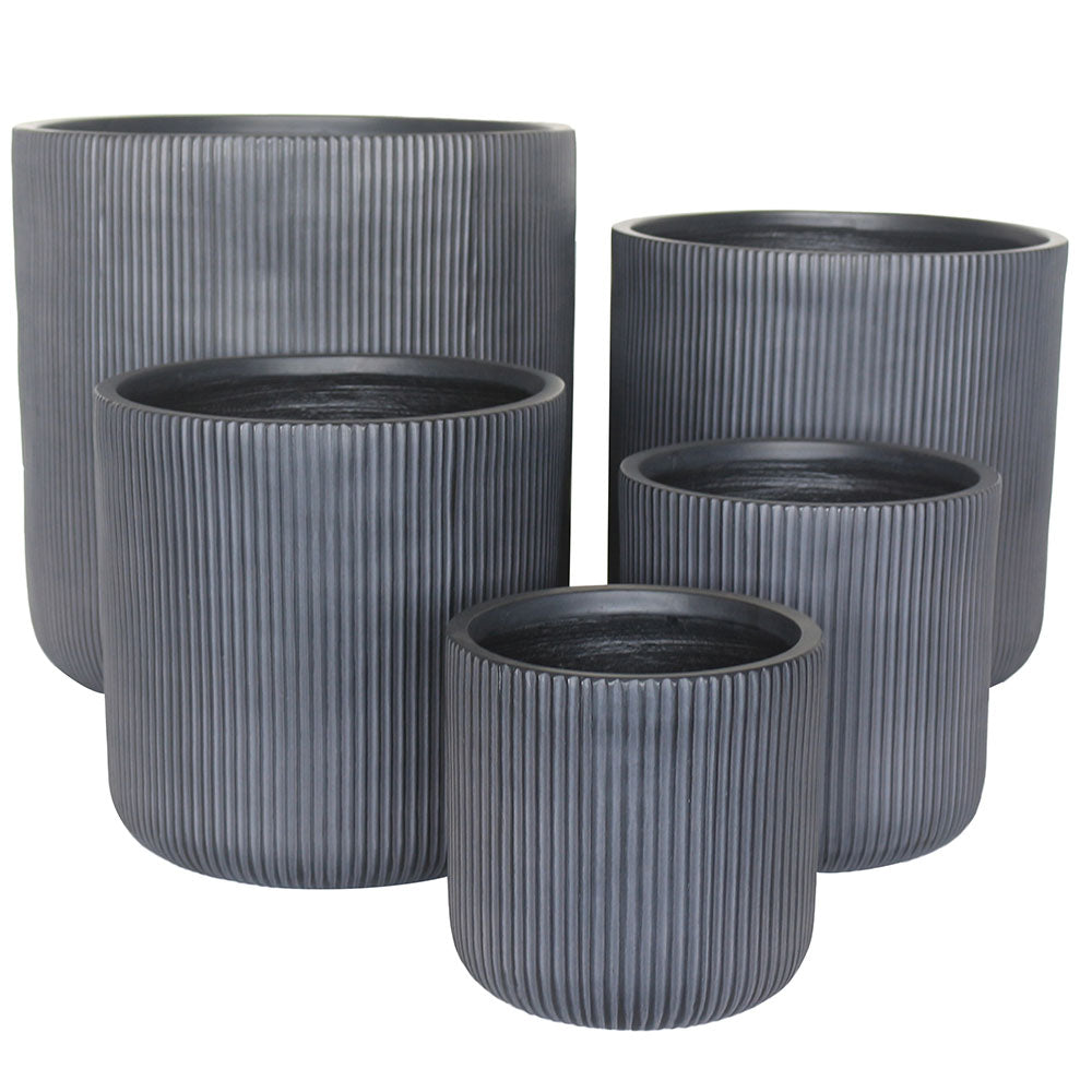 UrbanLITE Vera Cylinder Pot - Black - Available at Simon's Seconds