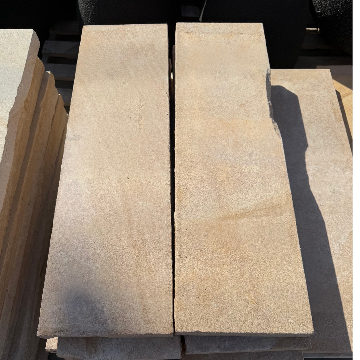 Australian Sandstone Hydrasplit Garden Edging / Capping - 250mm Wide - 1st Quality (Price Per Lineal Metre)