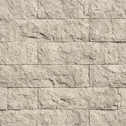 Sinai Pearl Limestone Splitface Cladding 400x100x20mm - 1st Quality