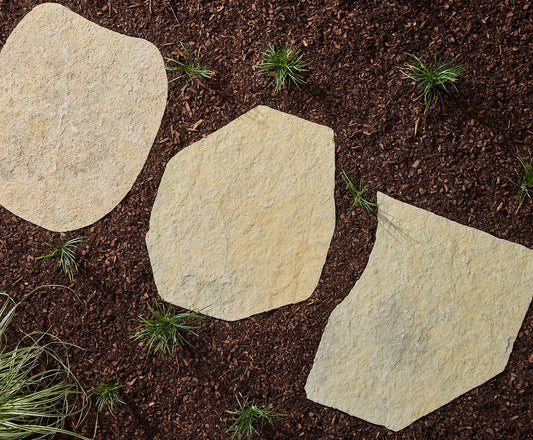 Tuscan Beige Stepping Stones - 500-600 x 22mm