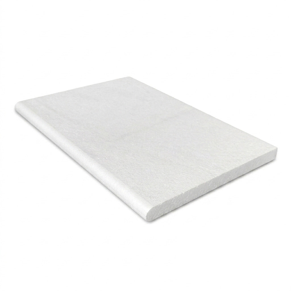 Cristallo Bianco Tumbled Marble 600x400x30mm Pavers - 1st Quality - Bullnose & Pencil Edge | SOLD Per Piece