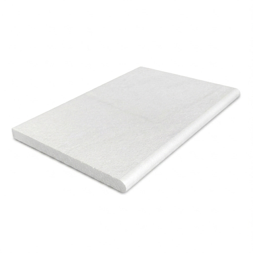 Cristallo Bianco Tumbled Marble 600x400x30mm Pavers - 1st Quality - Bullnose & Pencil Edge | SOLD Per Piece