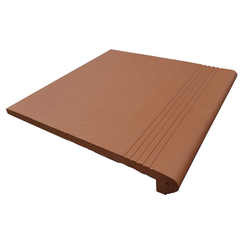 Alice Red Terracotta 300x300mm Bullnose/Coping - 1st Quality - Available at Simon's Seconds