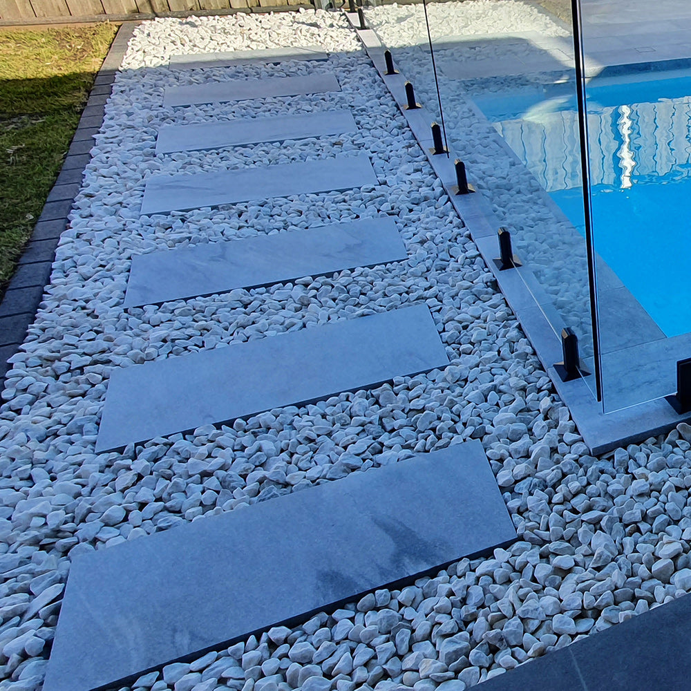 Argento Sandblasted Tumbled Limestone 1200x400x30mm Natural Stone Pavers - 1st Quality - Available at Simon's Seconds