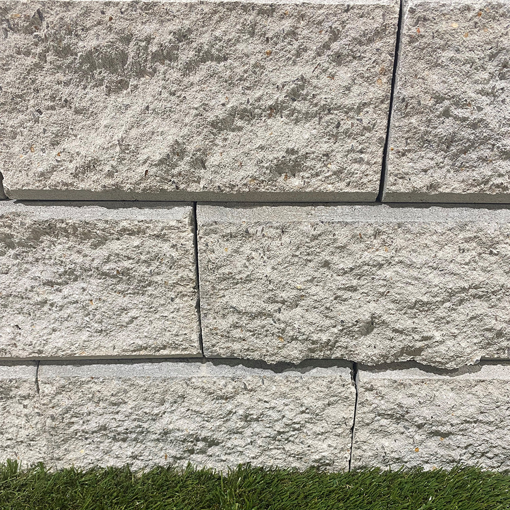 Arrinastone Oyster (Pewter) Concrete Retaining Wall Block - Standard Unit - Factory Seconds - Available at Simon's Seconds