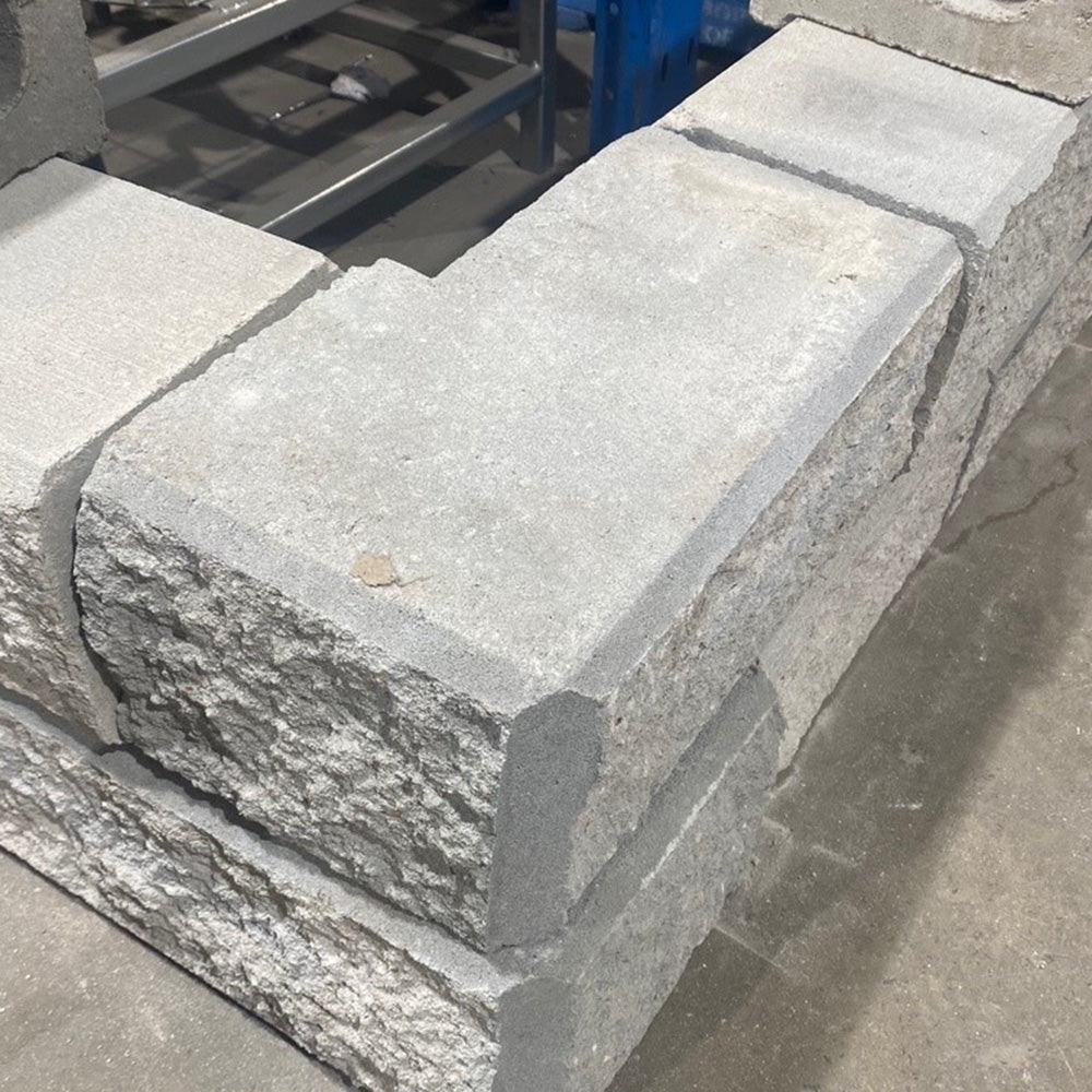 Arrinastone Oyster (Pewter) Concrete Retaining Wall Block - Corner Block - Sold in Set of 2 - Available at Simon's Seconds
