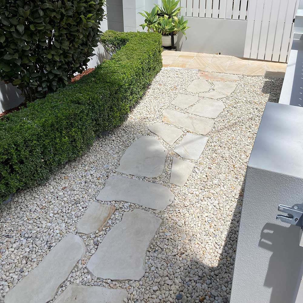 Australian Sandstone Diamond Sawn Random Flagging - 30mm Thick - 1st Quality - Pathway - Available at Simon's Seconds