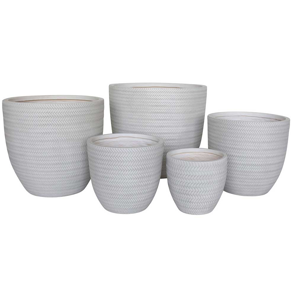 UrbanLITE Bamboo Egg Pot - White - Northcote Pottery - Available at Simon's Seconds