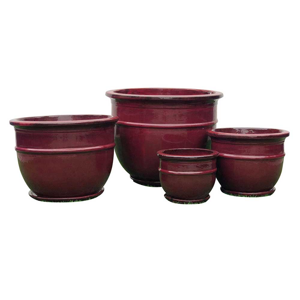 Primo Belly Pot - Wine - Northcote Pottery - Available at Simon's Seconds