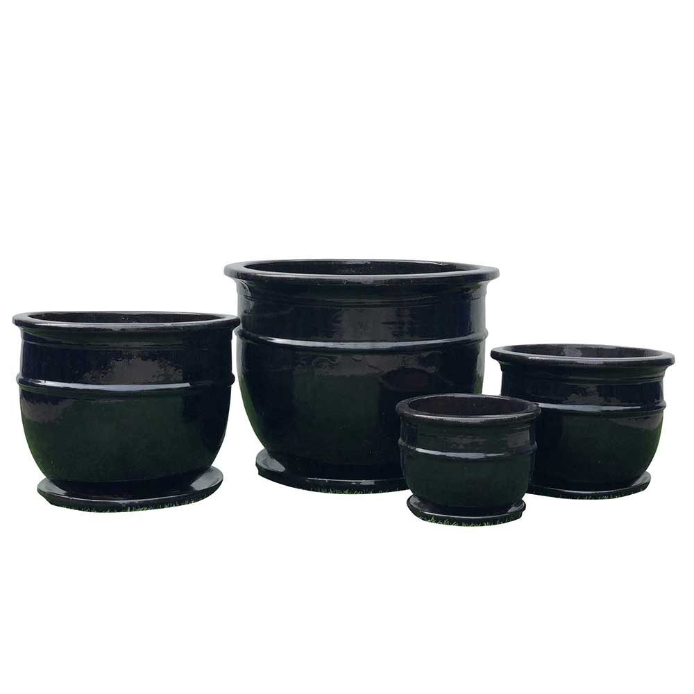 Primo Belly Pot - Black - Northcote Pottery - Available at Simon's Seconds