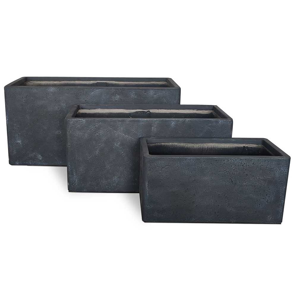 Keystone Charlotte Trough - Black - Northcote Pottery - Available at Simon's Seconds
