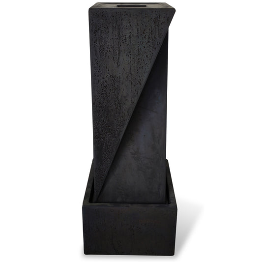 Column Fountain Water Feature - Black - Northcote Pottery - Available at Simon's Seconds