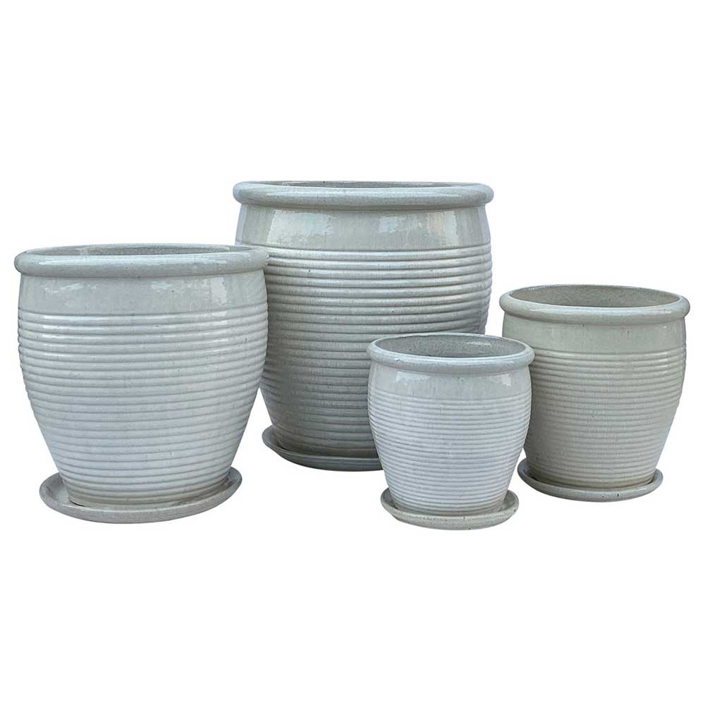 Primo Dutch Tub Glazed Pot - Cream - Northcote Pottery - Available at Simon's Seconds