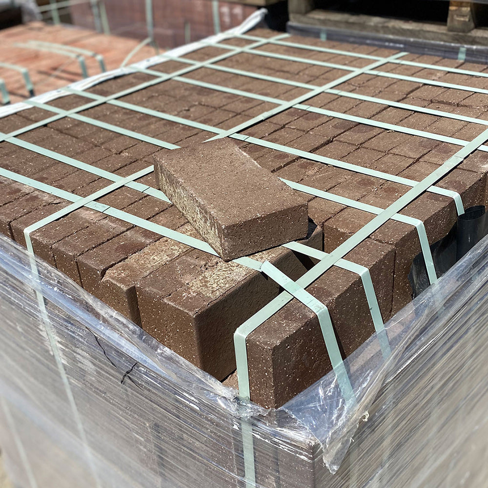 Fresco Bronza 230x115x50mm Brick Size Clay Pavers - Run of Kiln - Pallet Picture - Available at Simon's Seconds