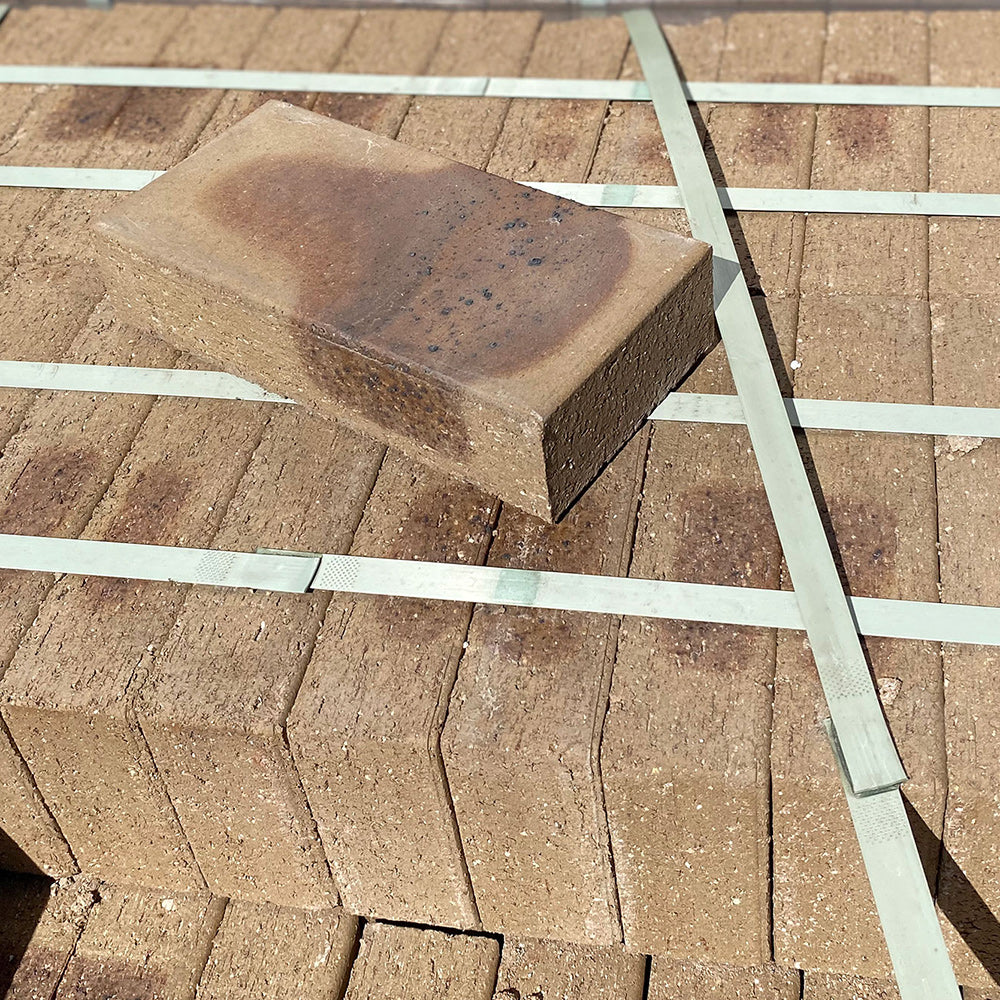 Fresco Marrone 230x115x50mm Brick Size Clay Pavers - Run of Kiln - Pallet - Available at Simon's Seconds
