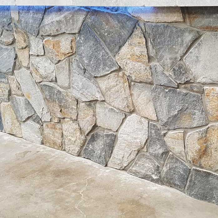 Grey Quartz Random Natural Stone Cladding - Sold per m2 only -1st Quality - Available at Simon's Seconds - Display