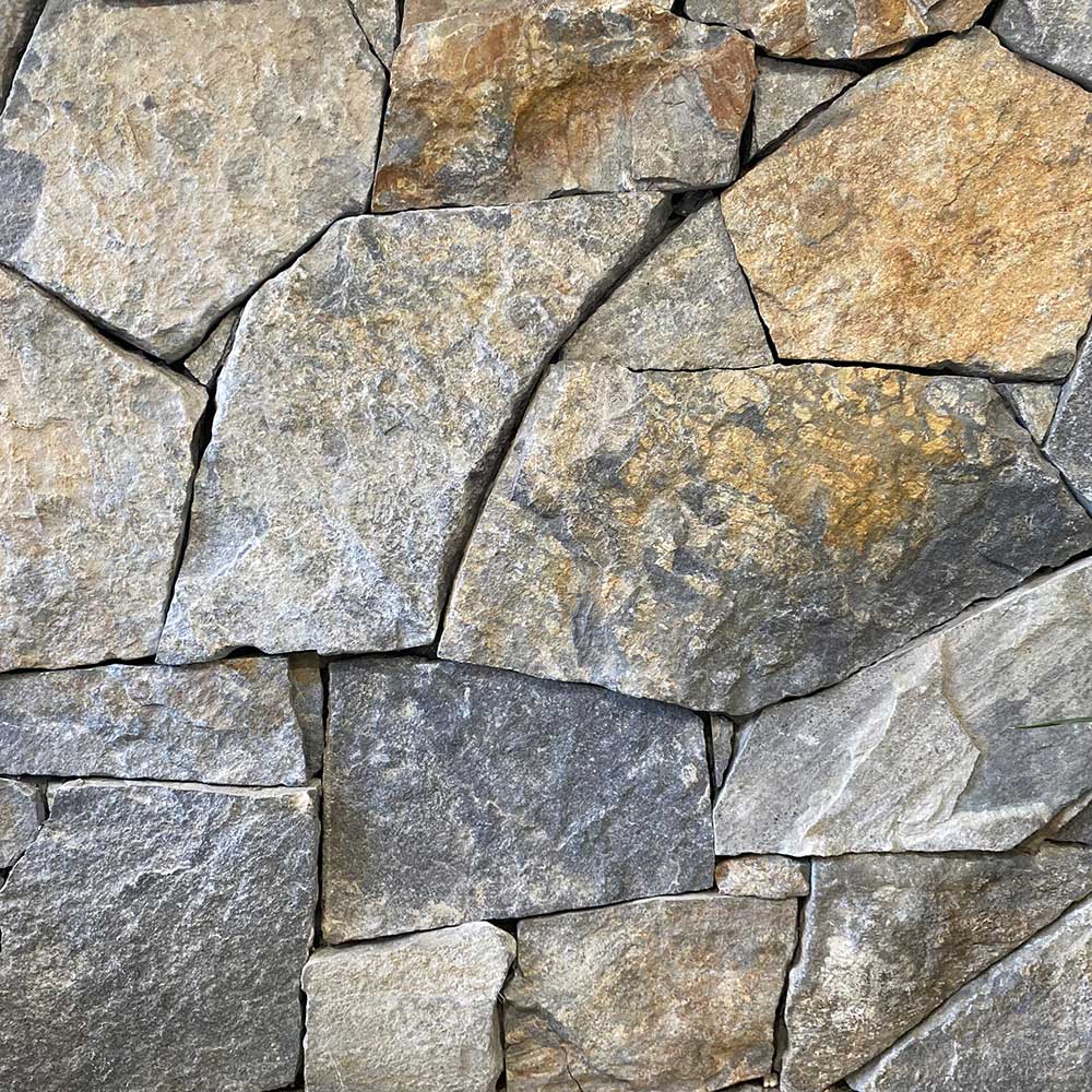 Grey Quartz Random Natural Stone Cladding - Sold per m2 only -1st Quality - Available at Simon's Seconds