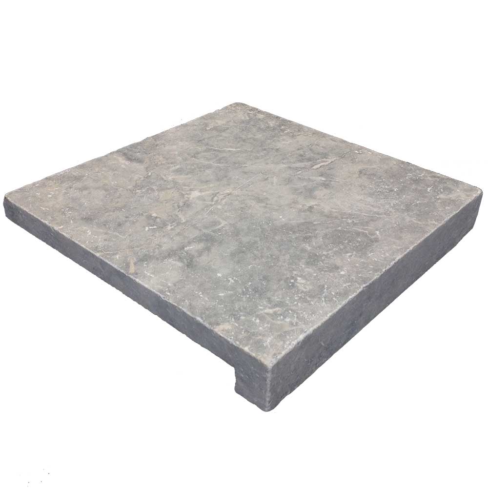 Grey Sky Limestone 400x400x30/60mm Drop Nose Coping - 1st Quality - Single Coping - Available at Simon's Seconds