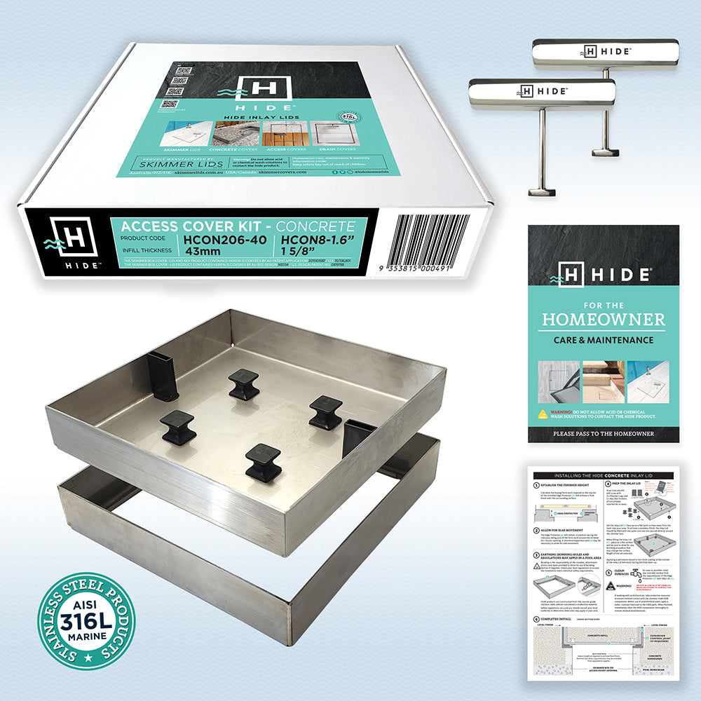 Hide Access Cover Concrete Kit - 206mm - Kit - Available at Simon's Seconds